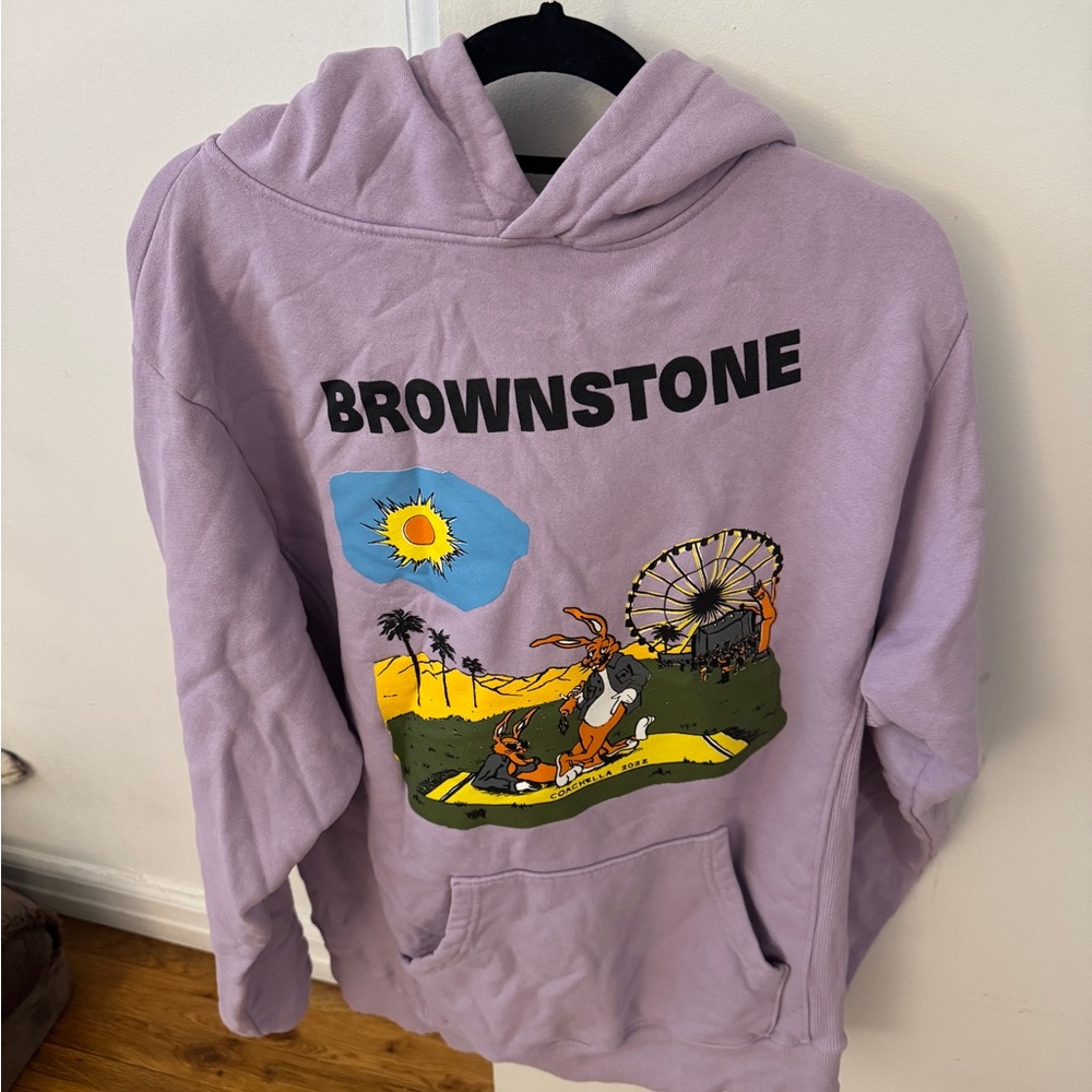 Brownstone Graphic Hoodie in Lavender